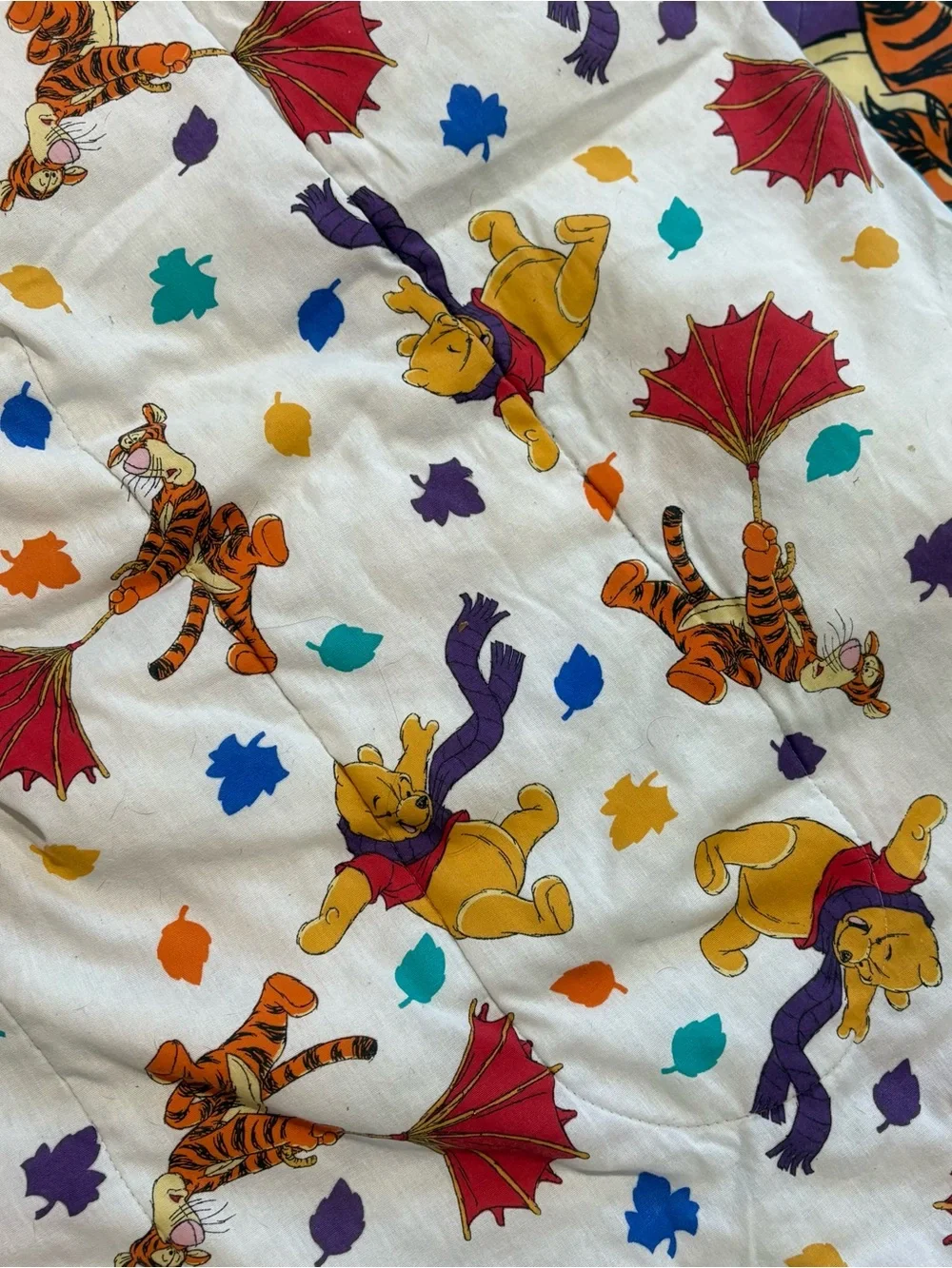 Vtg Disney Winnie The Pooh & Tigger Blustery Day Comforter & Sheets 90's 60x 83”